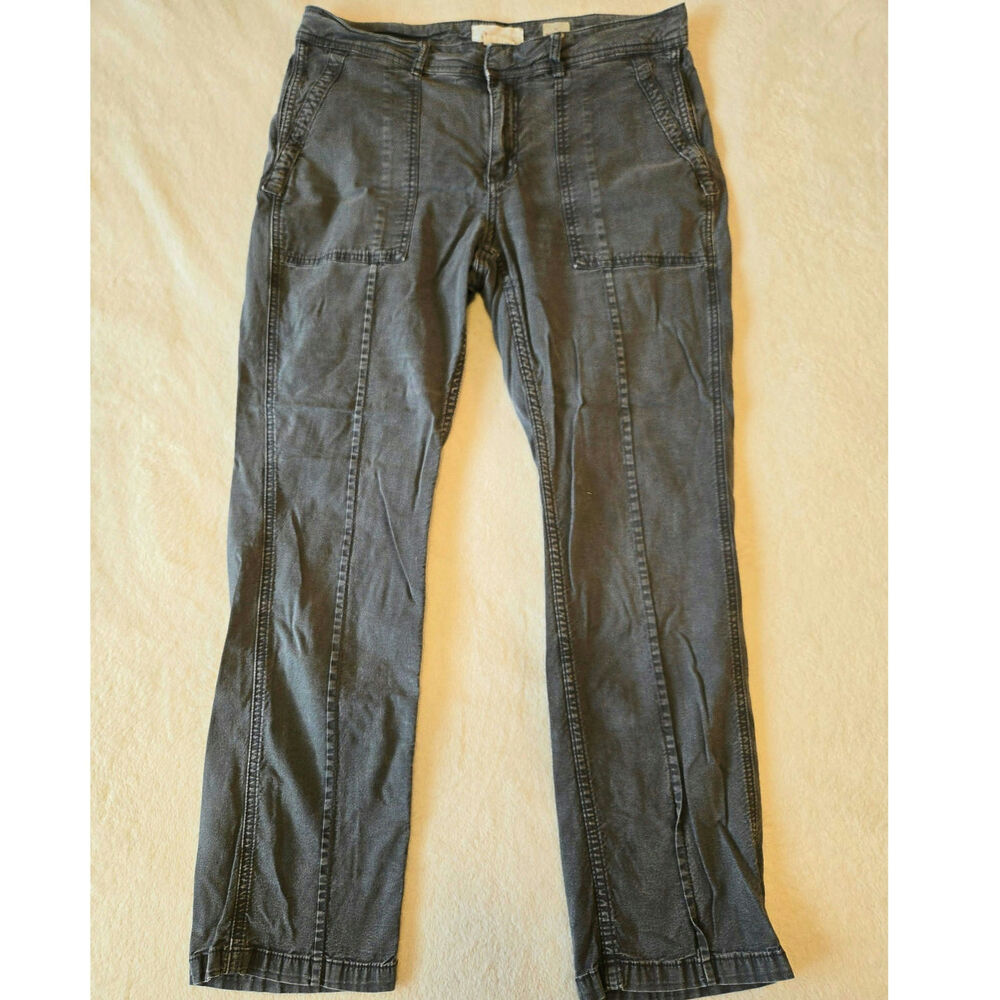 Sz 29 ANTHROPOLOGIE The Wanderer Gray Cotton Blend Porkchop Pocket Cargo Pants